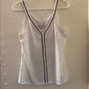🌸White satin Banana Republic tank